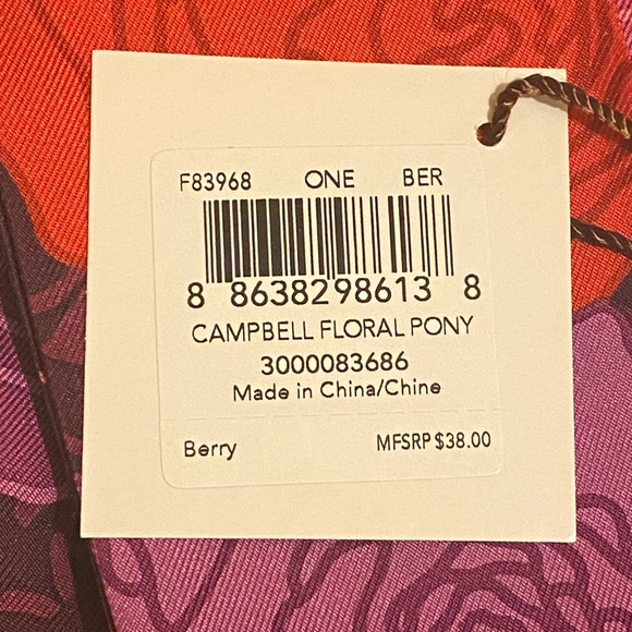 Coach Signature C Campbell Floral Pony/Twilly, Reversible NWT - Picture 10 of 10